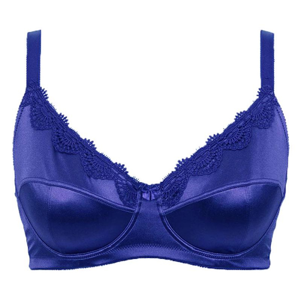 Mierside Seksikkäät Plus-kokoiset Naisten Alusvaatteet Rintaliivit Satiini Kirjailtu Alusvaate Khaki 42DDD
