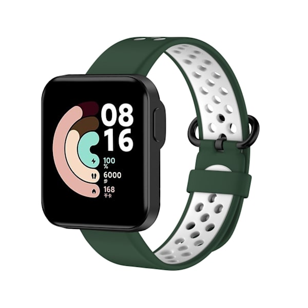Udskiftnings sportsrem til XiaoMi Mi Watch Lite rem silikone åndbare urremme til Mi Watch Lite urrem armbånd Red and White