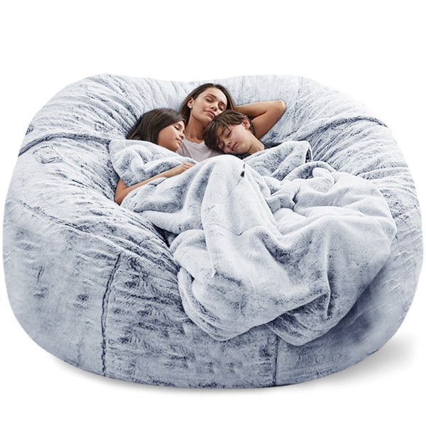 Big Bean Bag Soffa Puff Floor Seat Futon Lazy Bäddsoffa Soffa Lounge Chair (inget fyllmedel) Chocolate 153cmx65cm