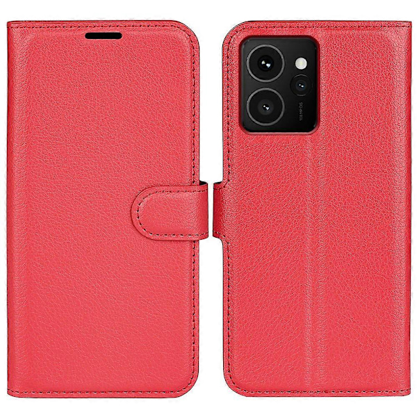 För HMD Skyline Fodral Litchi Textur Stötsäkert Läder Plånbok Telefonfodral - Blå Red