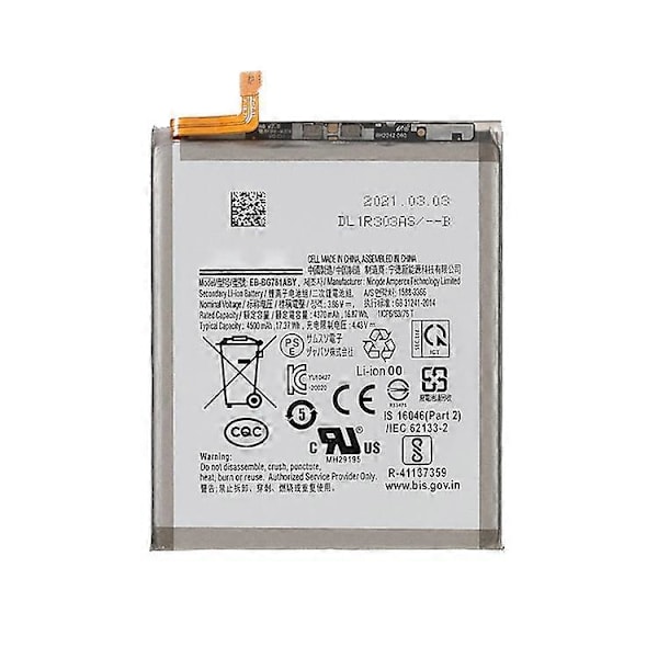 4.43V 4370mAh Batteriersättning (Kod: EB-BG781ABY) Kompatibel för Samsung Galaxy S20 FE 5G/S20 Fan Edition 5G