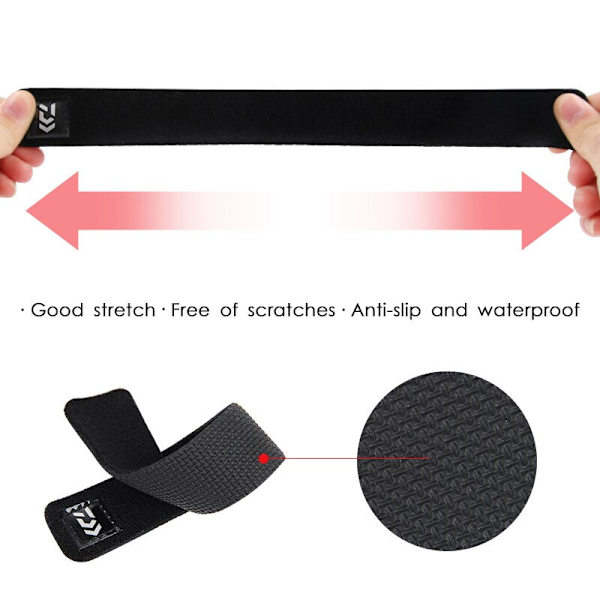 Fiskestang Bælte Elastisk Bandage Bindebånd Tilbehør Magisk Snøre Fiskestang Stang Slyngeholder Bælte Til Fiskeri DAIWA B 2pcs