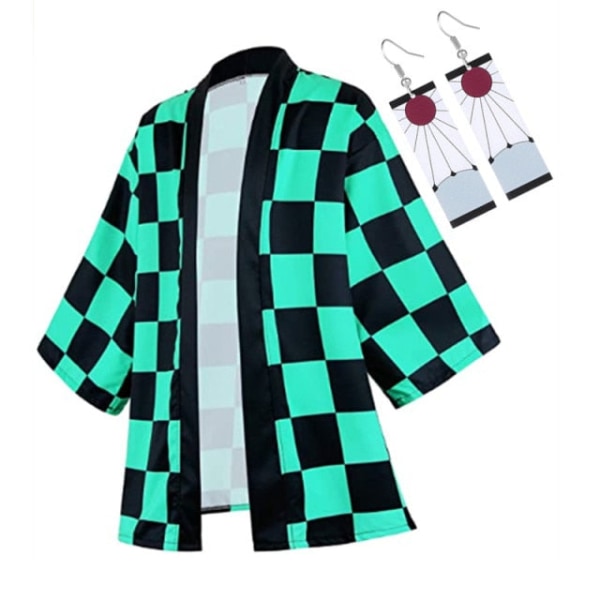 Anime Cosplay Kostyme Demon Slayer Kimetsu No Yaiba Haori Kimono Agatsuma Zenitsu Kochou Shinobu Sommerjakke Skjorte Anime Klær B XS