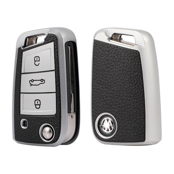 TPU Læder Bil Nøgle Etui Cover til Golf 7 MK7 Tiguan MK2 til SEAT Ateca Leon FR 2 Ibiza til Skoda Octavia A7 Red Key Case