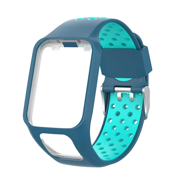 Silikoninen vaihtoranneke TomTom Multi-Sport /Runner2/3 -kelloon Blue duck