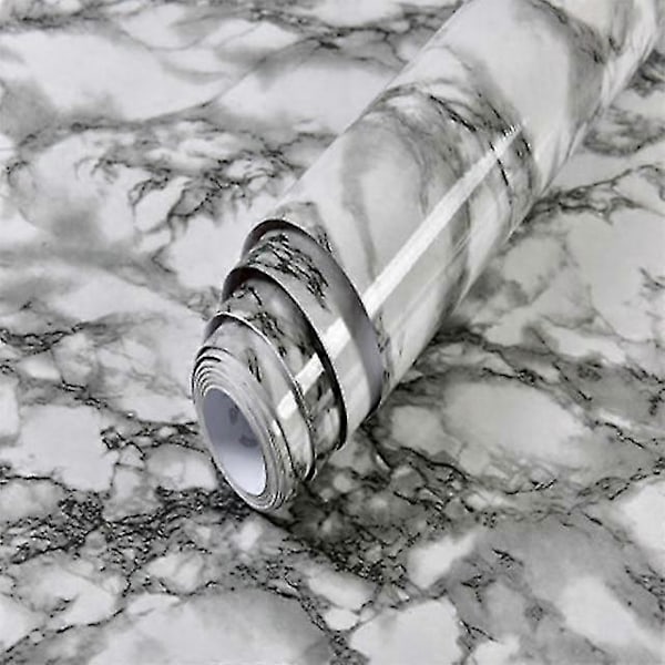Itseliimautuva, vedenpitävä ja irrotettava vinyylitapetti Marmori Tummanharmaa 40cm x 1m Marble Dark Gray 40cm x 1m