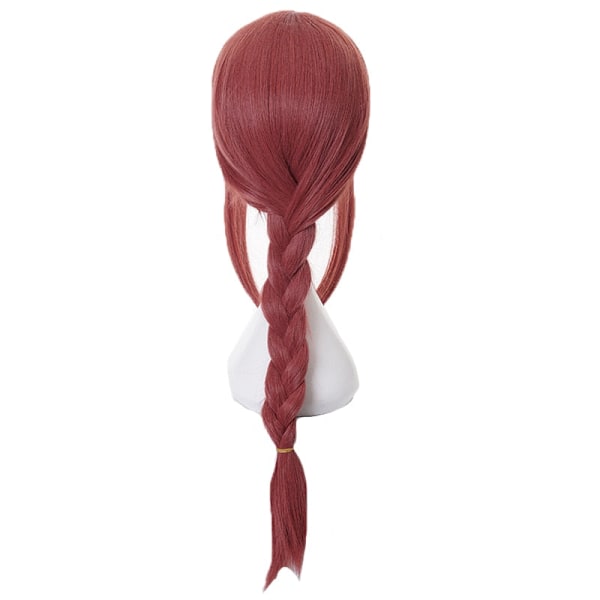 Makima Cosplay Parykk Anime Chainsaw Man Cosplay Lang Rosa Flettet Syntetisk Hår Halloween Fest Rollespill Parykker Makima One Size