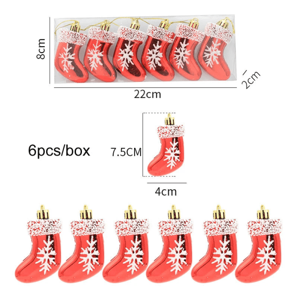 6 st Jul Lollipop Polkagris Hänge Julgran Hängande Boll Ornament Juldekorationer för Hemmet 2024 Nyårspresent Set7