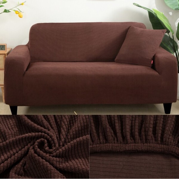 Tjockt soffskydd Jacquard enfärgat tryckt sofföverdrag för vardagsrum sofföverdrag hörnsoffa överdrag L-form jade 2-seater(135-170cm)