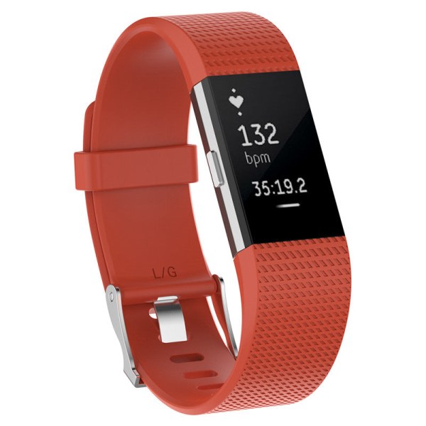 Armband Armband Smart Watch Band Armband Mjukt klockband Byte av Smartwatch Band För Fitbit Charge 2 rose red L