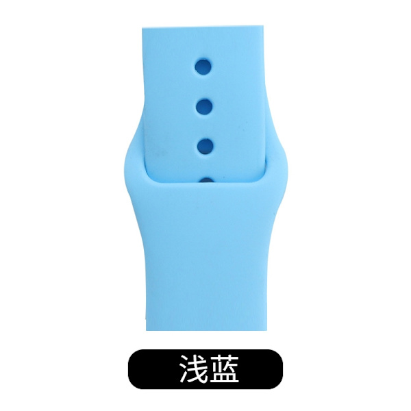 Urrem til Apple Watch iWatch 42/44/45/46/49mm SM Standard lyseblå