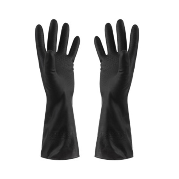 1 par svarta handskar Hemtvätt Rengöringshandskar Trädgård Köksdisk Fingrar Gummidiskning Hushållsstädhandskar Black L