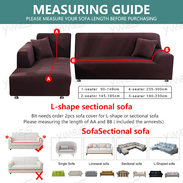 22 enfärgade färger funda soffa elastica 1 2 3 4 sits Soffa schäslong överdrag lounge black2 1seat ( 90-140cm )