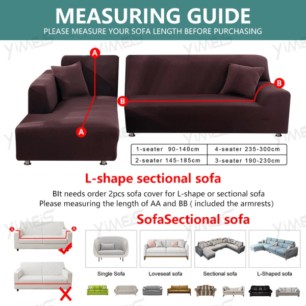 22 enfärgade funda soffa elastisk 1 2 3 4 sits Soffa cover lounge grey2 3seat ( 190-230cm )