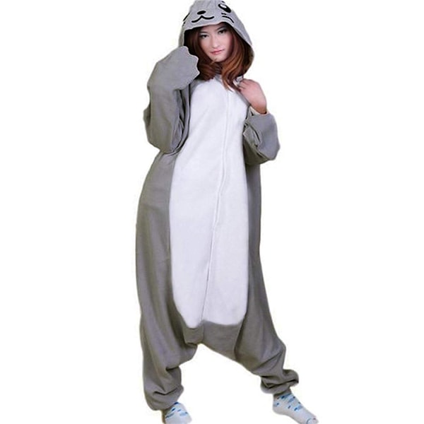 Harmaat delfiini-pyjamat aikuisille, eläinaiheinen cosplay-asu Gray X-Large