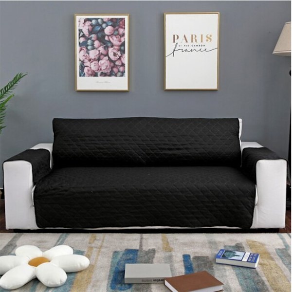 1/2/3-sits Vändbart Quiltat Soffskydd Vattentätt Möbelskydd Fåtöljöverdrag för Recliner Husdjur Hundar Barn Matta Red 280x196cm
