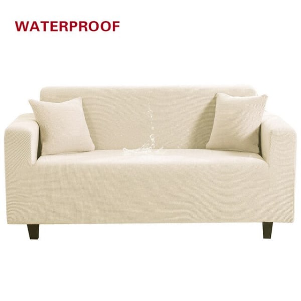 Elastisk sofabetræk, vandtæt, ensfarvet, høj stretch, slipcover, altomfattende elastisk sofabetræk, sofabetræk til stue Coffee 2-seater 145-185cm