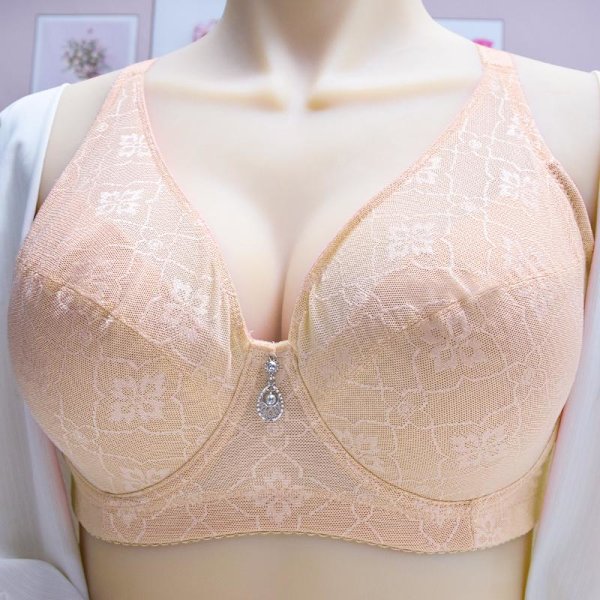 Push Up BH Full Coverage Bygel BH Underkläder för Kvinnor Bralette Sexig Plus Size BH E F Kupa Pink 42E