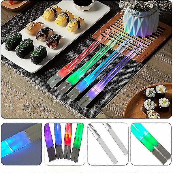 LED Lysende Spisepinde - Koncert Glow Sticks lilla purple