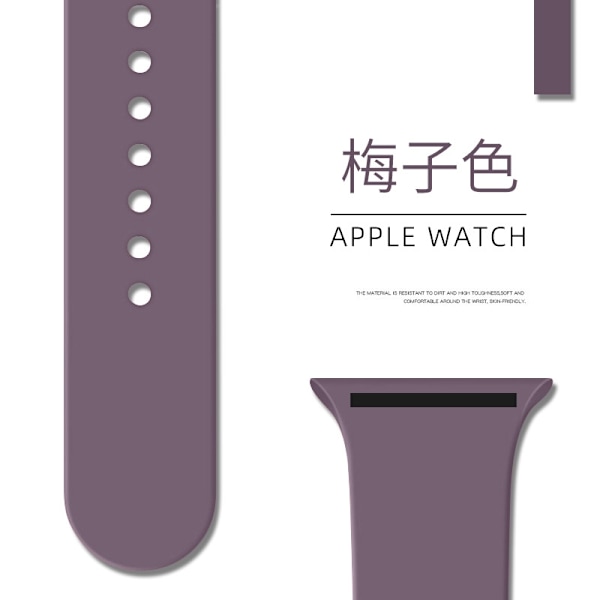 Kellon ranneke Apple Watch iWatch 38/40/41/42mm Standard/S 10. sukupolven tuotteelle 1 Luumun värinen 10. sukupolvi