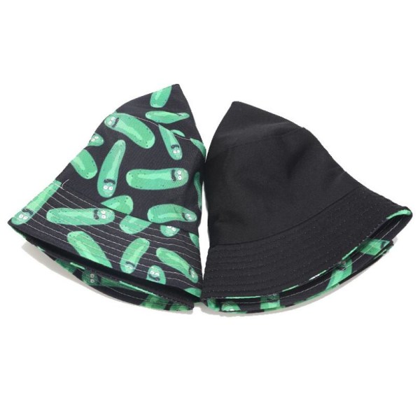 Pickle Rick Bomulls Ny Fiskehatt Rick Fiskehette US Anime Bomullstrykk Fisker Bob Hatt Sol Fiske Boonie Hatt 02 56-59cm
