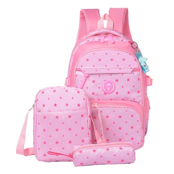 Skolväska Mode Skolryggsäck för tonåringar Flickor skolväskor barnryggsäckar mochila escolar 3 st/set Satchel Pink