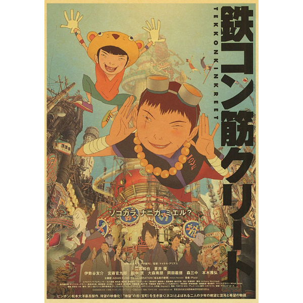 Anime Samling Miyazaki Hayao/Patlabor/Totoro Retro Kraft Papir Plakat For Stue Bar Dekor Klistremerker Veggmaleri 30x21 cm Q03326
