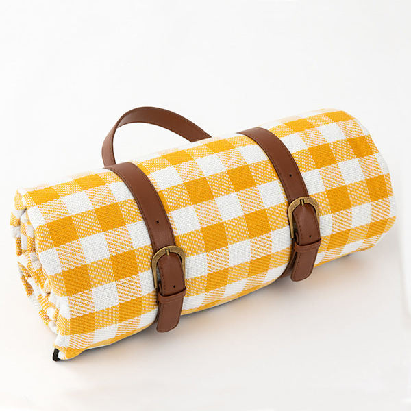 Paksu nahkainen ruudullinen piknikmatto, kokoontaitettava retkeilymatto, vedenpitävä kosteudenkestävä ulkoiluun, retkeilyyn, rannalle, piknikpeitto 01 150x200
