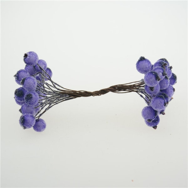 40 st Mini Konstgjord Blomma Frukt Skum Bär Juldekoration Bukett För Bröllop Heminredning DIY Scrapbooking Bacca Krans A8