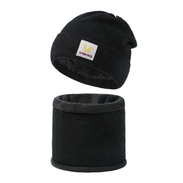 Miesten huivi, kaulan suojaus, pitää lämpimänä ja suojaa kylmältä talvella, bandana, miesten talvinen villapipo, ulkoiluun, plus pörröinen neulottu hattu lapsille Coffee color Average size