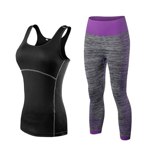 Yoga Set Sport Löpning Gym Träningsset Kläder träningskläder fitness kvinnor 2002Bpink5081pink XL