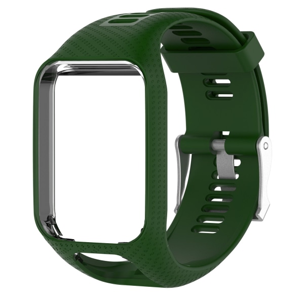 For TomTom Multi-Sport /Runner2/3 erstatning silikonklokkereim white
