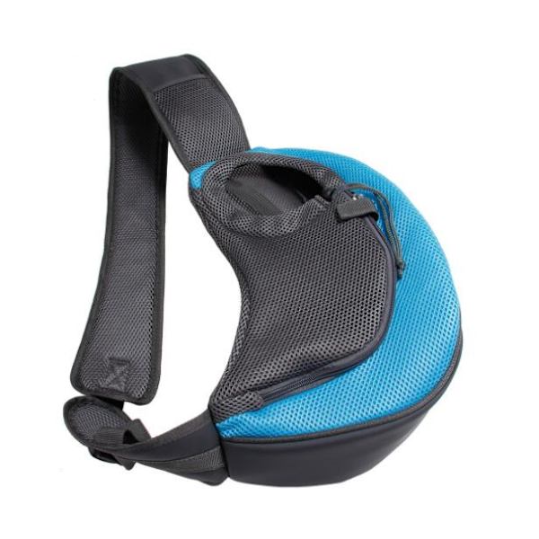 Bekväm Husdjursbärväska Hundar Katter Valpar Utomhusväskor Mesh Oxford Enkel Axelväska Sling Front Mesh Rese Tote Axelväska sky blue S