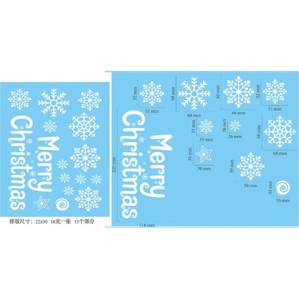 Jul Väggdekaler Elektrostatisk Fönsterglasdekal Jultomte Älg Gåva God Jul Dekor För Hemmet Julpynt Style13