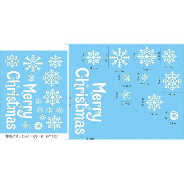 Jul Väggdekaler Elektrostatisk Fönsterglasdekal Jultomte Älg Gåva God Jul Dekor För Hemmet Julpynt Style17