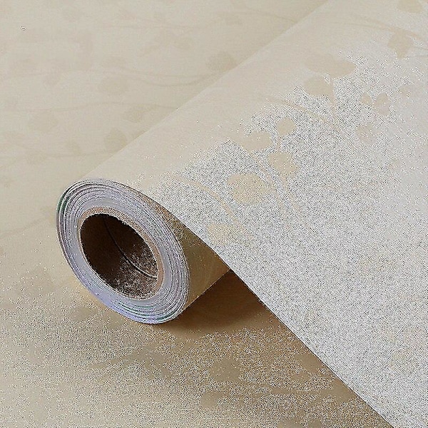 Luksuriøs Hvit Tykk 3D Stereoskopisk Preget Tapet leafbeige53cm leafbeige53cm