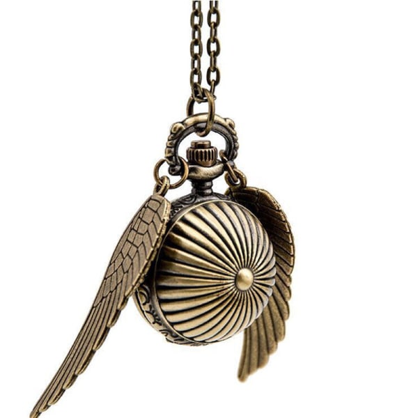 Anime Quidditch Sfærisk Lommeur Vinger Retro Flip Quartz Ur Harry Potter Snitch Lommeur Ball
