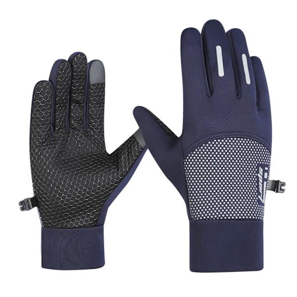Nya Vinterhandskar Motorcykel Skidhandskar Klätterhandskar Utomhus Cykling Vattentäta Anti-halk Plysch Tjocka Varma Vantar Handskar För Män 2XL-gray 19-23cm
