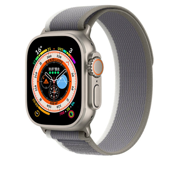 Klockarmband för Apple Watch iWatch 38/40/41mm naked grön med grå