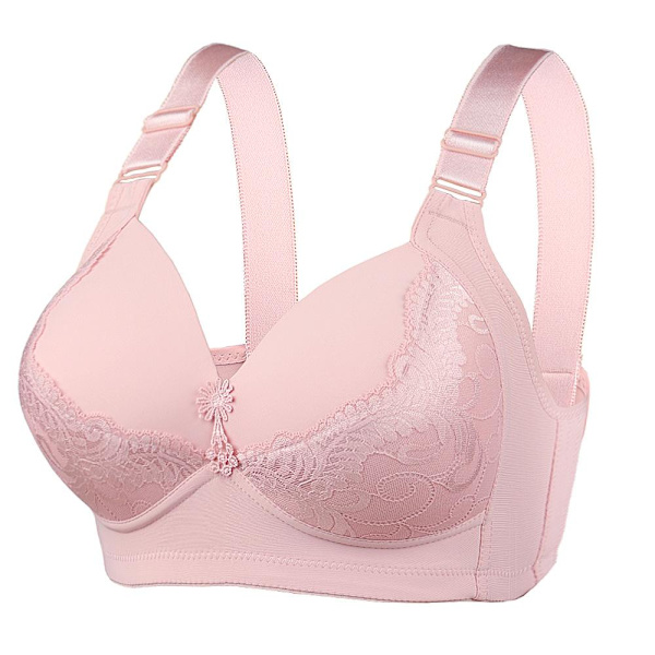 Stor Storlek Stor Kup BH Utan Bygel Justering Sexiga Bröst Damunderkläder Pink 46/105D