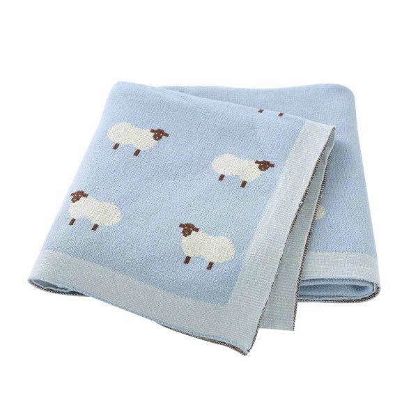 Baby Stickad Nyfödd Swaddle Barnvagn Sängkläder Wrap Cartoon Alpaca Infantil Pojkar Flickor Tar emot filt Barn Täcken 82W11054 Overseas