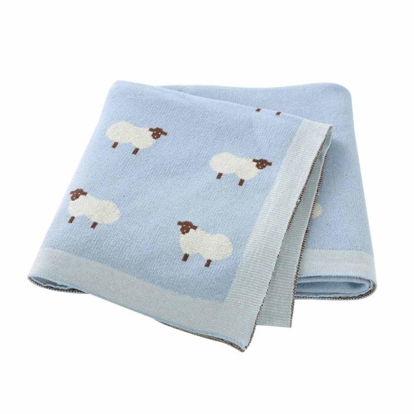 Baby Stickad Nyfödd Swaddle Barnvagn Sängkläder Wrap Cartoon Alpaca Infantil Pojkar Flickor Tar emot filt Barn Täcken 82W11056 Overseas