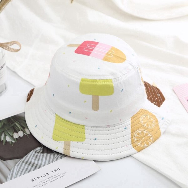 Baby Bucket Hatt Barn Sommarhattar för Pojkar Dinosaurie Tryck Panama Hatt Barn Fiskarhattar Flickor Strandhatt Casquette Cactus One Size(47-50cm)