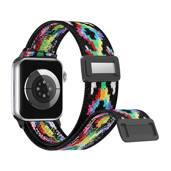 Klockarmband för Apple Watch iWatch 38/40/41MM Plast inre magnetiskt spänne Färgglad geometrisk