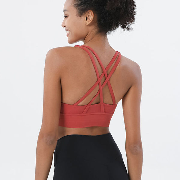 Yoga Sport-BH för Kvinnor Nylon Topp Andningsbara Underkläder White M