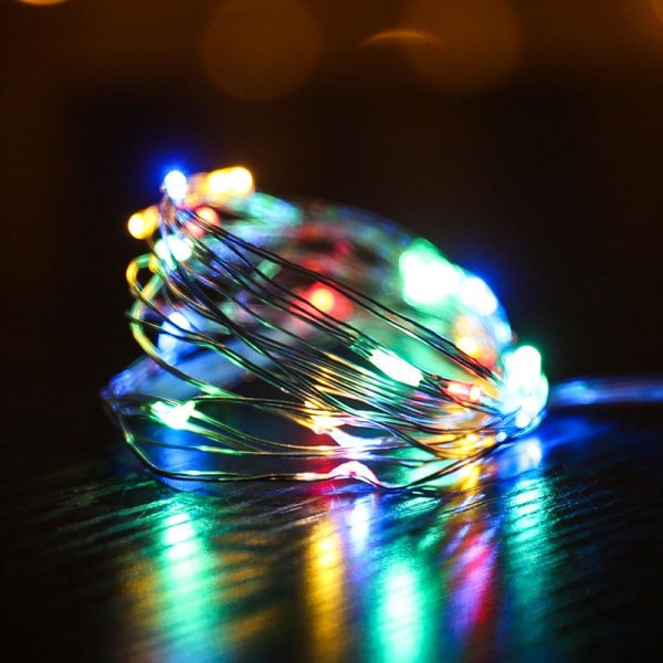 3 STK Stjerneklart Romantisk LED Gardinlys til Juletræ/gave/Hjem/Guirlande/Dekoration Blue 1M-3PCS