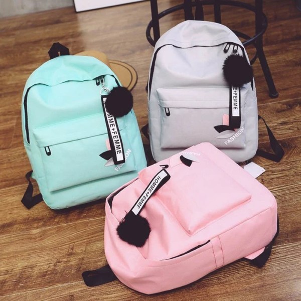 Naisten reppu 2023 Merkki Suunnittelija Yksinkertainen Muoti Kevyt Halpa Pieni Kangas Koululaukku Yläkoulun Oppilas Pariskunta Reppu Black Backpacks