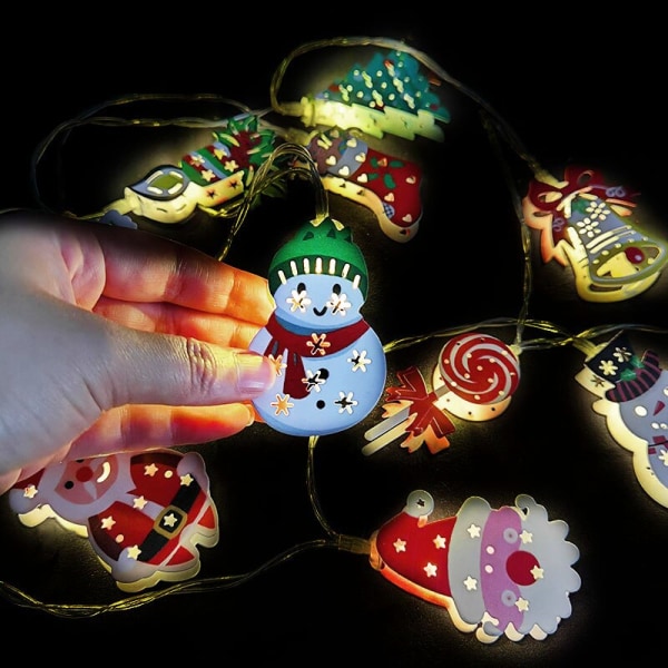 165 cm Juldekoration LED-ljusprydnad Plast Jultomte Julgran Snögubbe Ljus Garland Glow In the Dark XMAS dec Snowman LED C