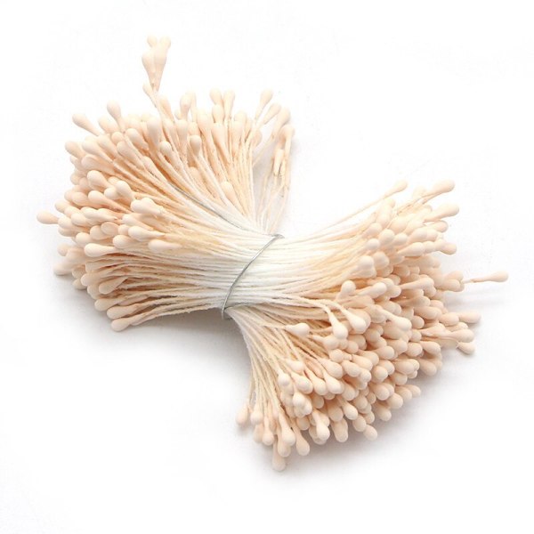 Håndværk 144/420/600/1000 stk./parti Blomster Støvdragere 2 mm DIY Kunstige Blomster Krans til Bryllupsfest Hjemmeindretning D0401 C19Champagne 420pcs