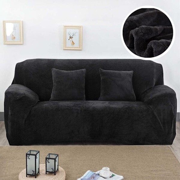 Muhkea paksu sohvanpäällinen olohuoneeseen, säädettävä elastinen kulmasohvan päällinen, osioitu liukuestepäällinen, sisustus, sohvan lepotuolin päällinen Color 4 2-seater(145-185cm)